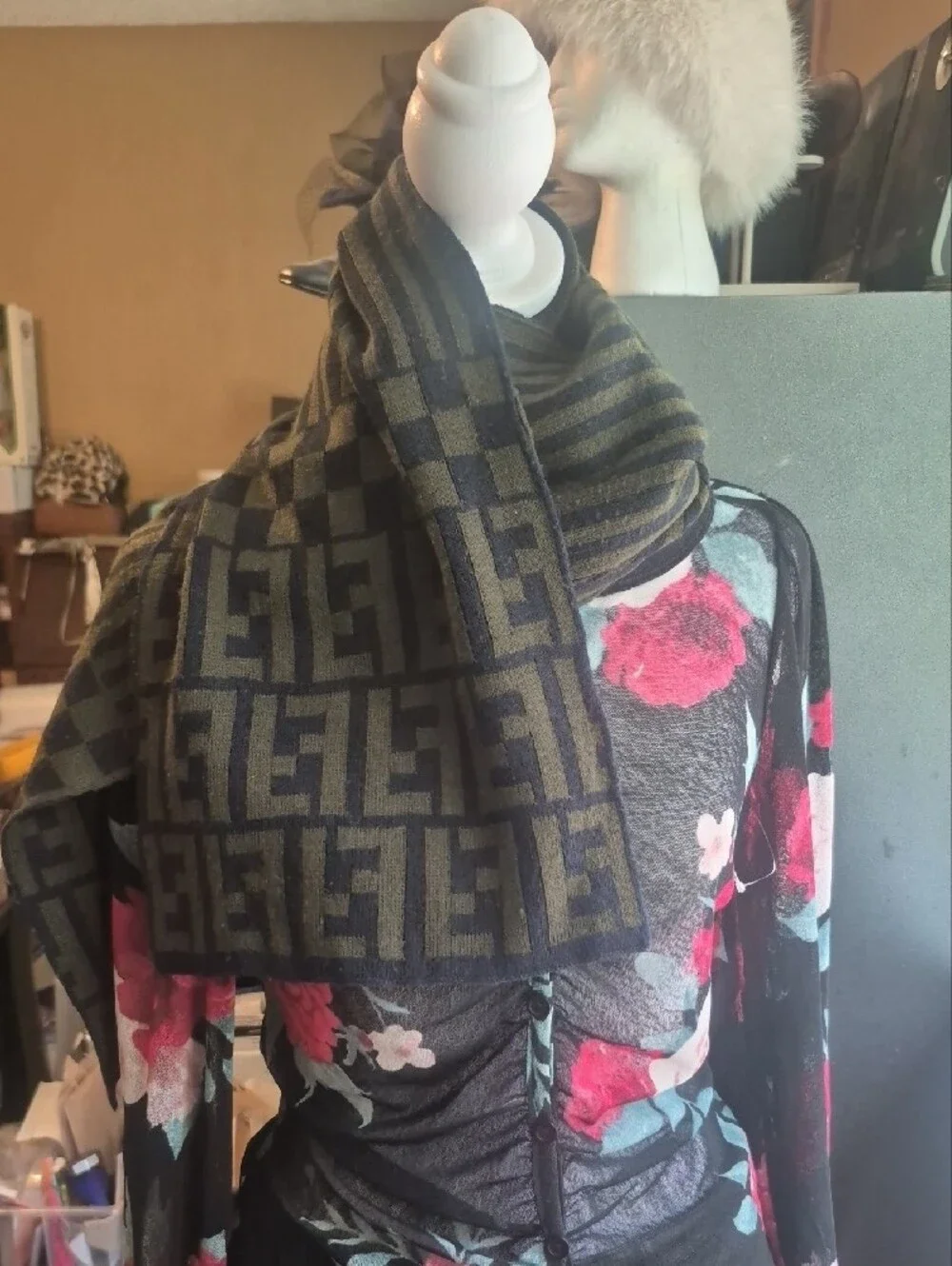 Fendi knit scarf